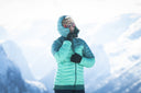 Bergans W TIND LIGHT DOWN JACKET HOOD - Light Malachite Green - Malachite Green XS Oberbekleidung - PeakStyle