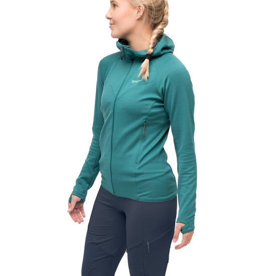 Bergans W TIND MERINO HOOD JACKET - Midlayer at PeakStyle