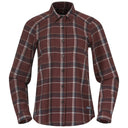 Bergans W TOVDAL SHIRT - Amarone Red - Dark Shadow Grey Check XS Oberbekleidung - PeakStyle