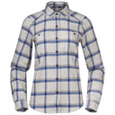 Bergans W TOVDAL SHIRT - Chalk Sand - Riviera Blue Check XS Oberbekleidung - PeakStyle