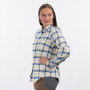 Bergans W TOVDAL SHIRT - Chalk Sand - Riviera Blue Check XS Oberbekleidung - PeakStyle