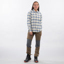 Bergans W TOVDAL SHIRT - Chalk Sand - Riviera Blue Check XS Oberbekleidung - PeakStyle