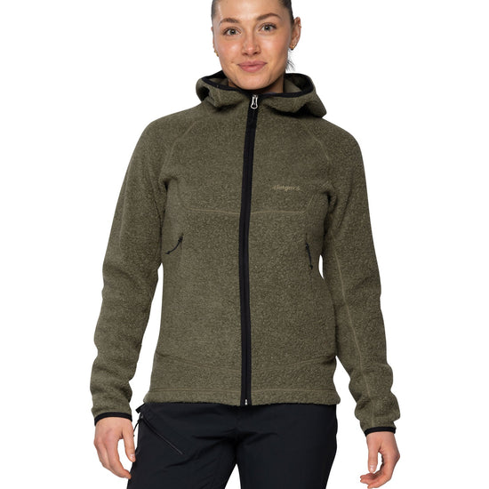 Bergans W VAAGAA MERINO TERRY MIDLAYER HOODIE - Midlayer at PeakStyle