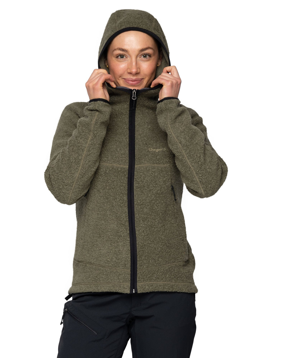 Bergans W VAAGAA MERINO TERRY MIDLAYER HOODIE - Midlayer at PeakStyle