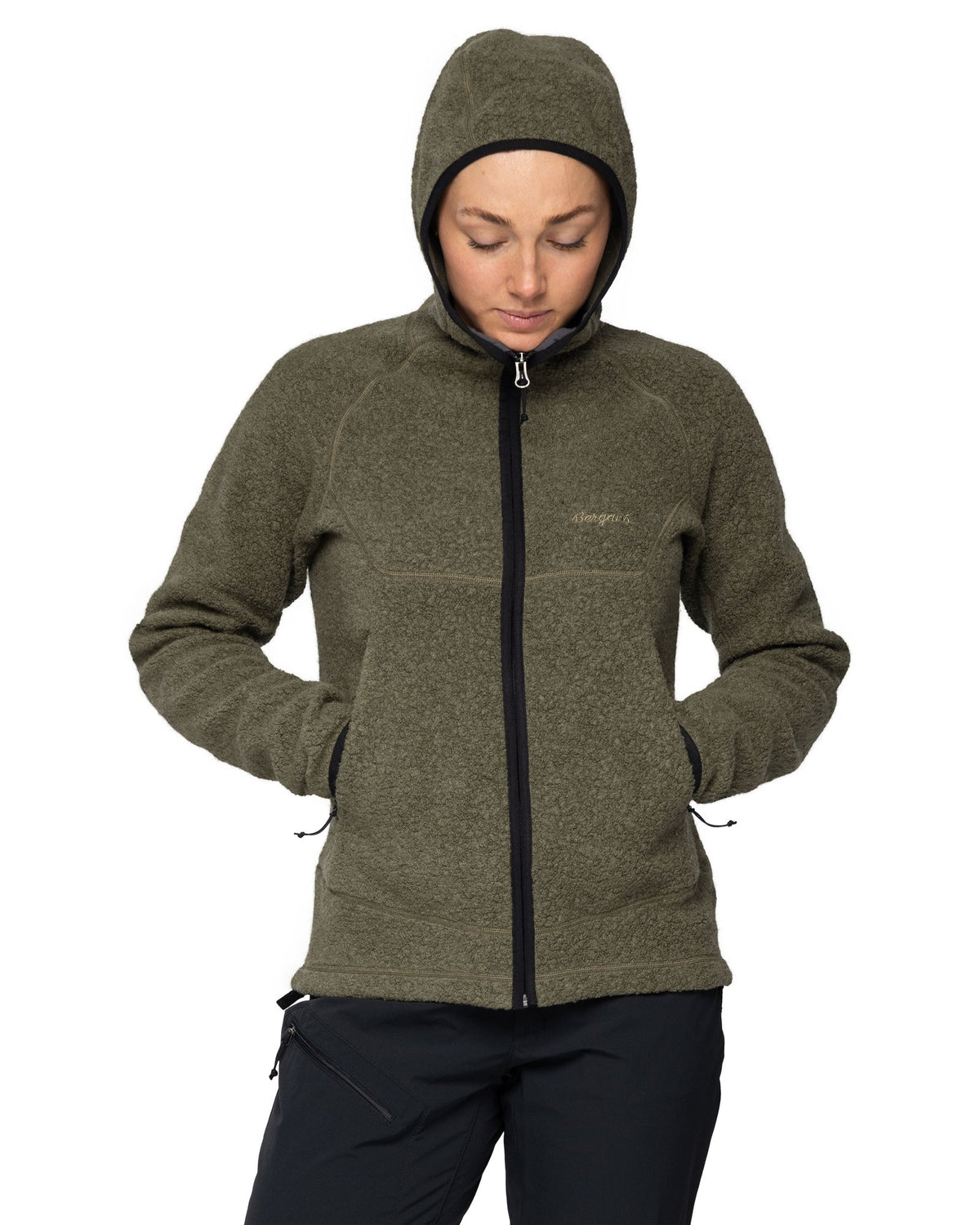 Bergans W VAAGAA MERINO TERRY MIDLAYER HOODIE - Midlayer at PeakStyle