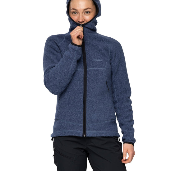 Bergans W VAAGAA MERINO TERRY MIDLAYER HOODIE - Midlayer at PeakStyle