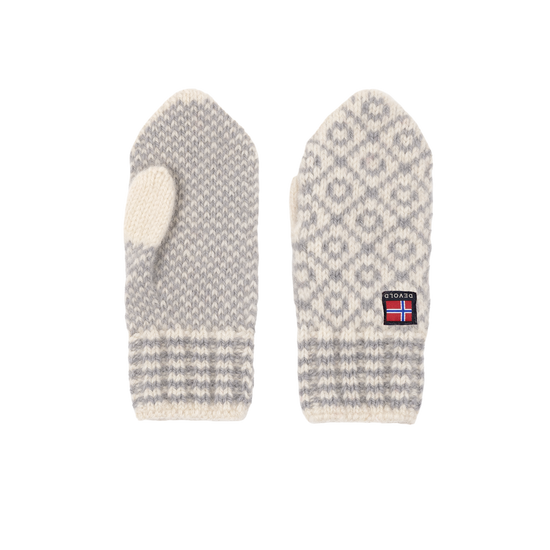 Devold SVALBARD Wollfäustlinge OFFWHITE - GREY Packshot