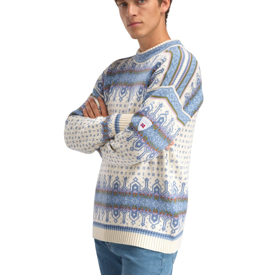 Dale Of Norway ALBERTVILLE Wollpullover Herren | Offwhite - Blue Shadow | Studio | DALE-96351-A00-02