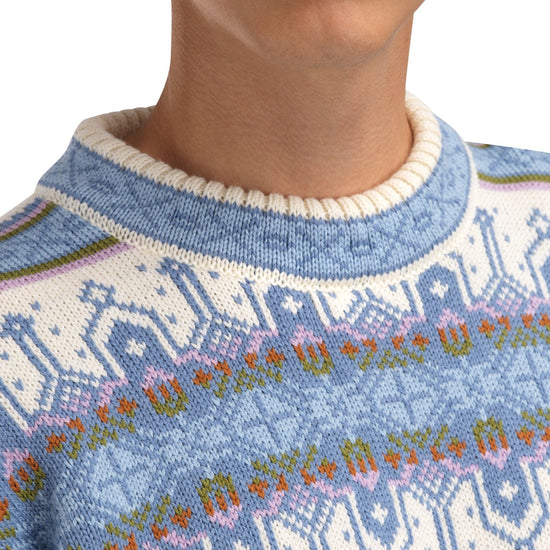 Dale Of Norway ALBERTVILLE Wollpullover Herren | Offwhite - Blue Shadow | Detail | DALE-96351-A00-04