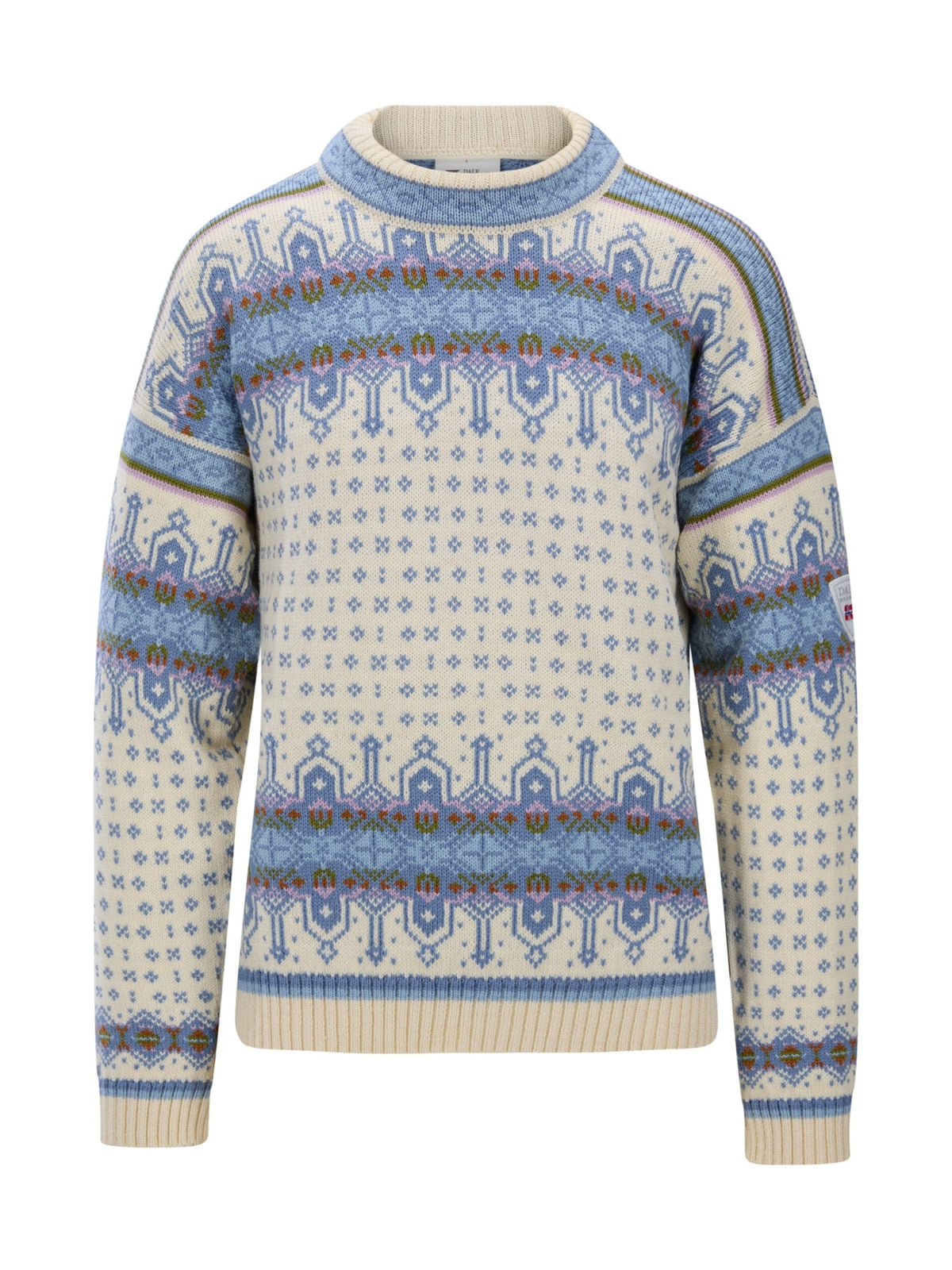 Dale Of Norway ALBERTVILLE Wollpullover Herren | Offwhite - Blue Shadow | Packshot | DALE-96351-A00-05