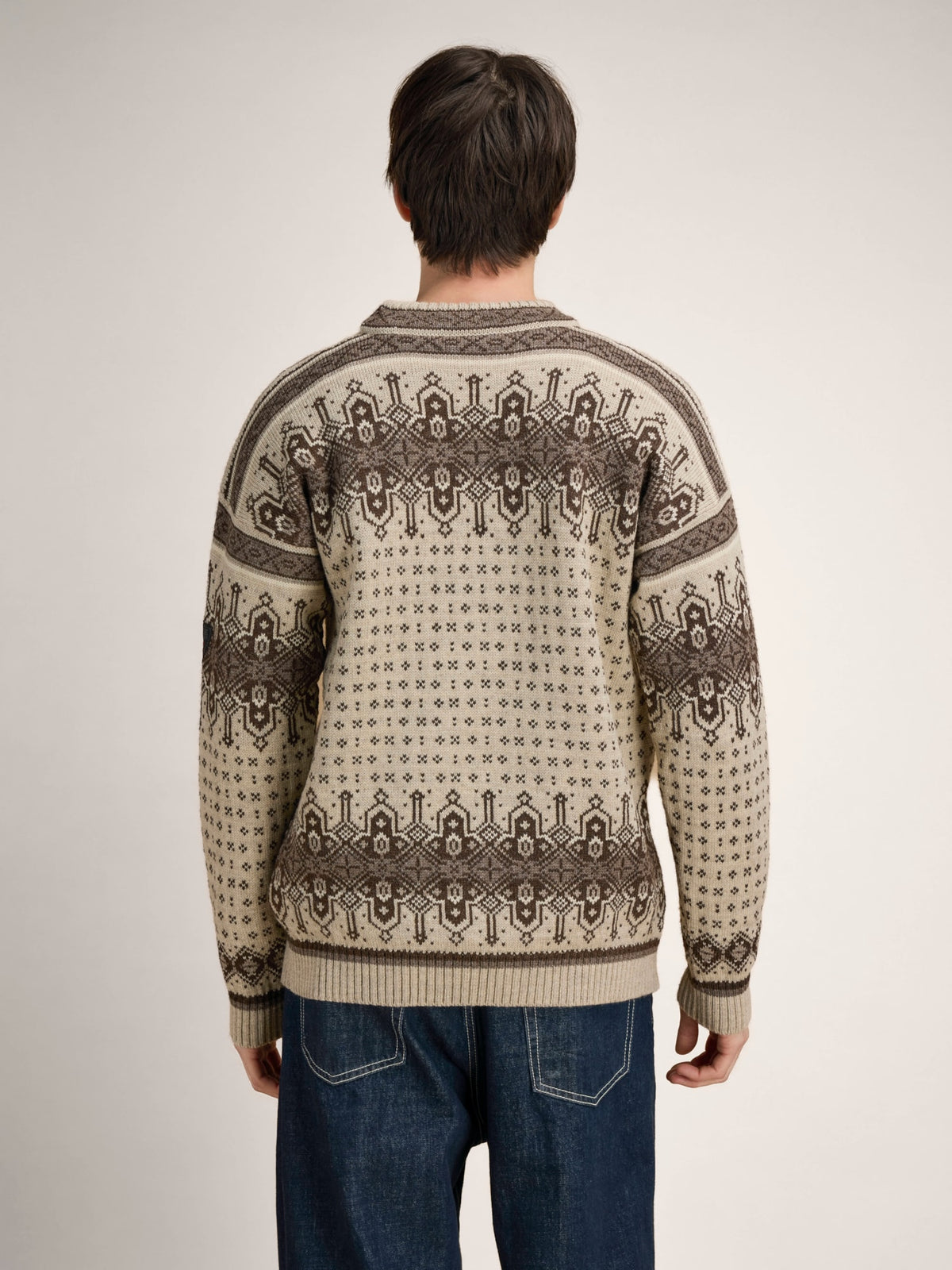 Dale Of Norway ALBERTVILLE Wollpullover Herren | Birch - Coffee | Studio | DALE-96351-M00-04