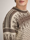 Dale Of Norway ALBERTVILLE Wollpullover Herren | Birch - Coffee | Detail | DALE-96351-M00-05