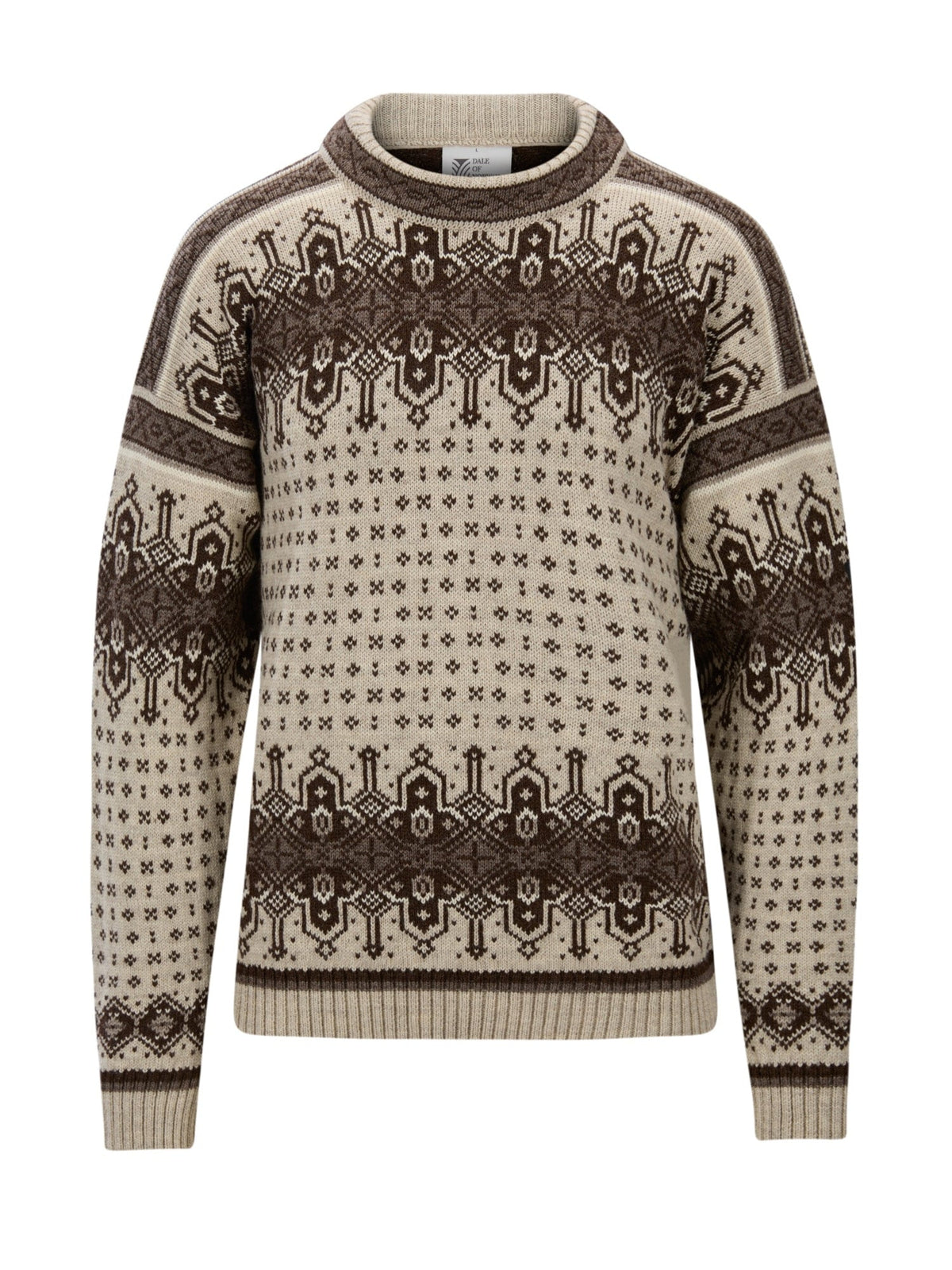 Dale Of Norway ALBERTVILLE Wollpullover Herren | Birch - Coffee | Packshot | DALE-96351-M00-06