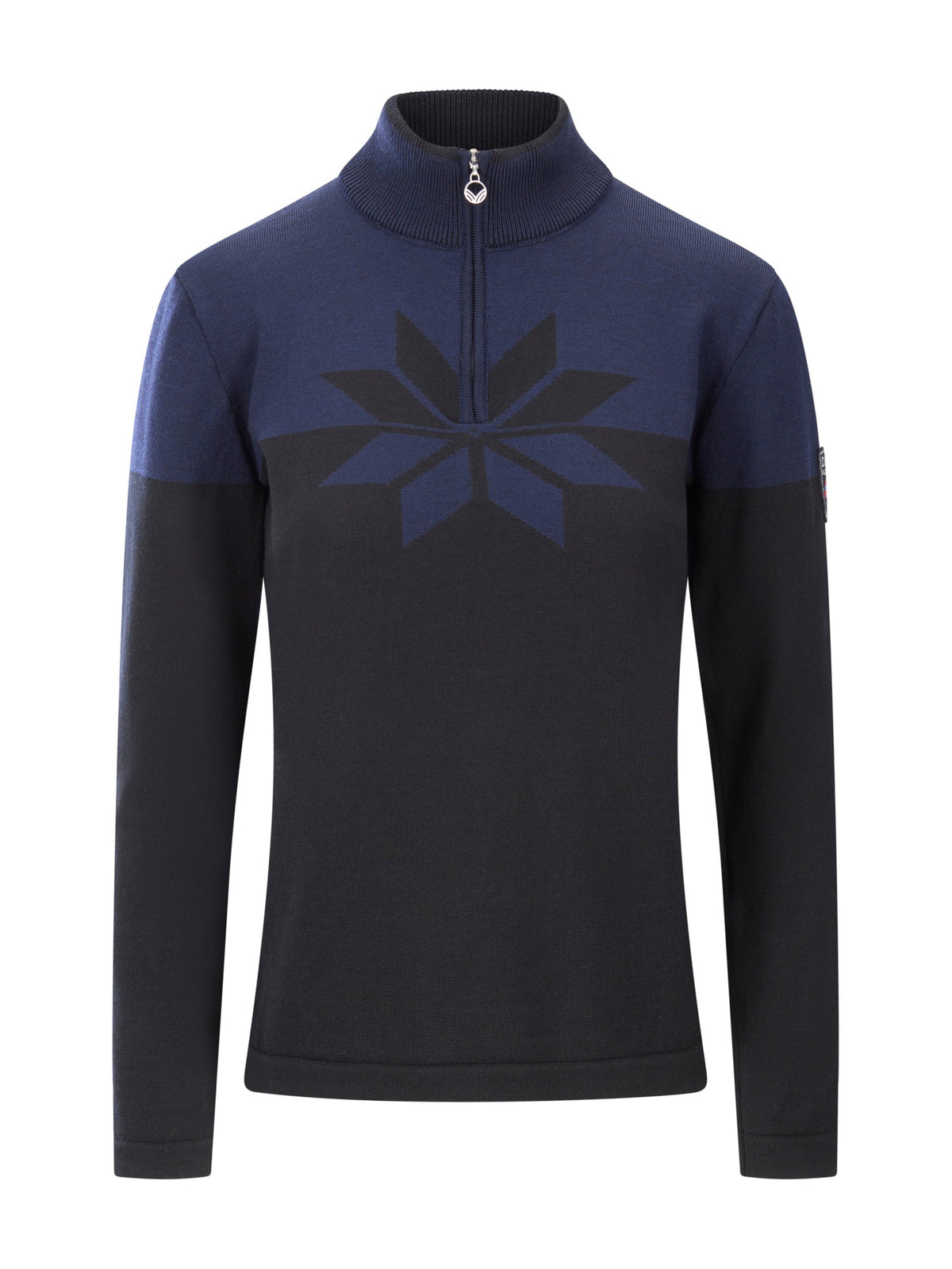 Dale Of Norway BREIDABLIKK Merino-Pullover Damen | Black - Navy | Packshot | DALE-96401-C00-05