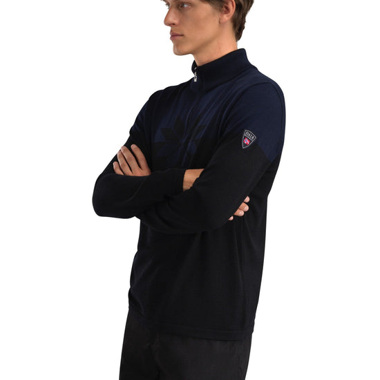 Dale Of Norway BREIDABLIKK Merino-Pullover Herren | Black - Navy | Studio | DALE-96431-C00-01