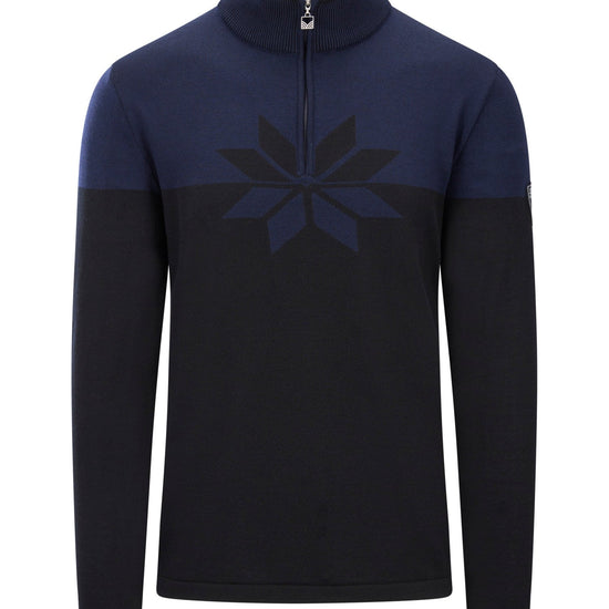 Dale Of Norway BREIDABLIKK Merino-Pullover Herren | Black - Navy | Packshot | DALE-96431-C00-04