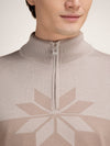 Dale Of Norway BREIDABLIKK Merino-Pullover Herren | Brown - Beige | Detail | DALE-96431-P00-03