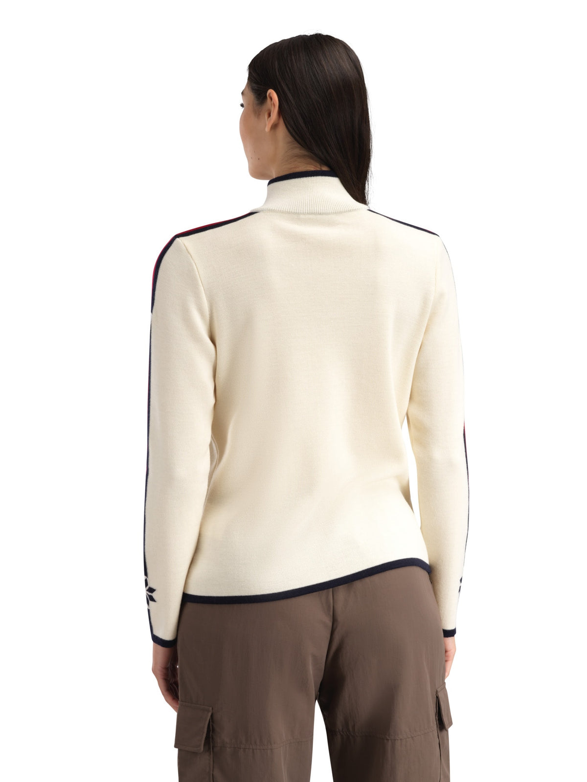 Dale Of Norway NÅLE Merino-Pullover Damen | Offwhite - Navy - Red Rose | Studio | DALE-96441-A00-02