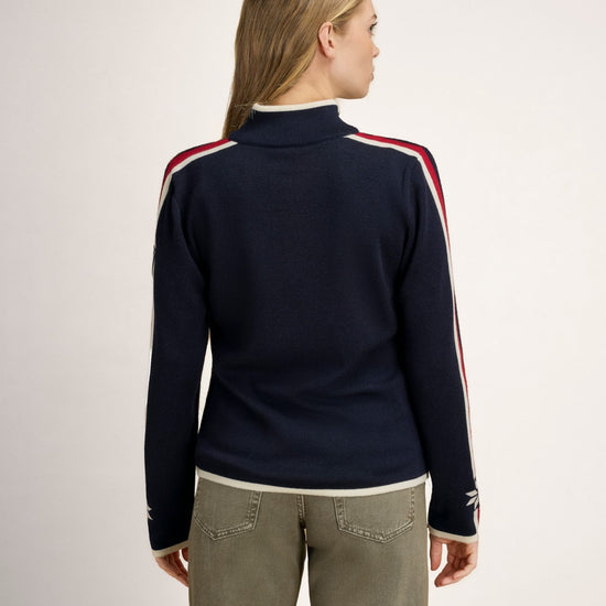 Dale Of Norway NÅLE Merino-Pullover Damen | Navy - Offwhite - Red Rose | Studio | DALE-96441-C00-02