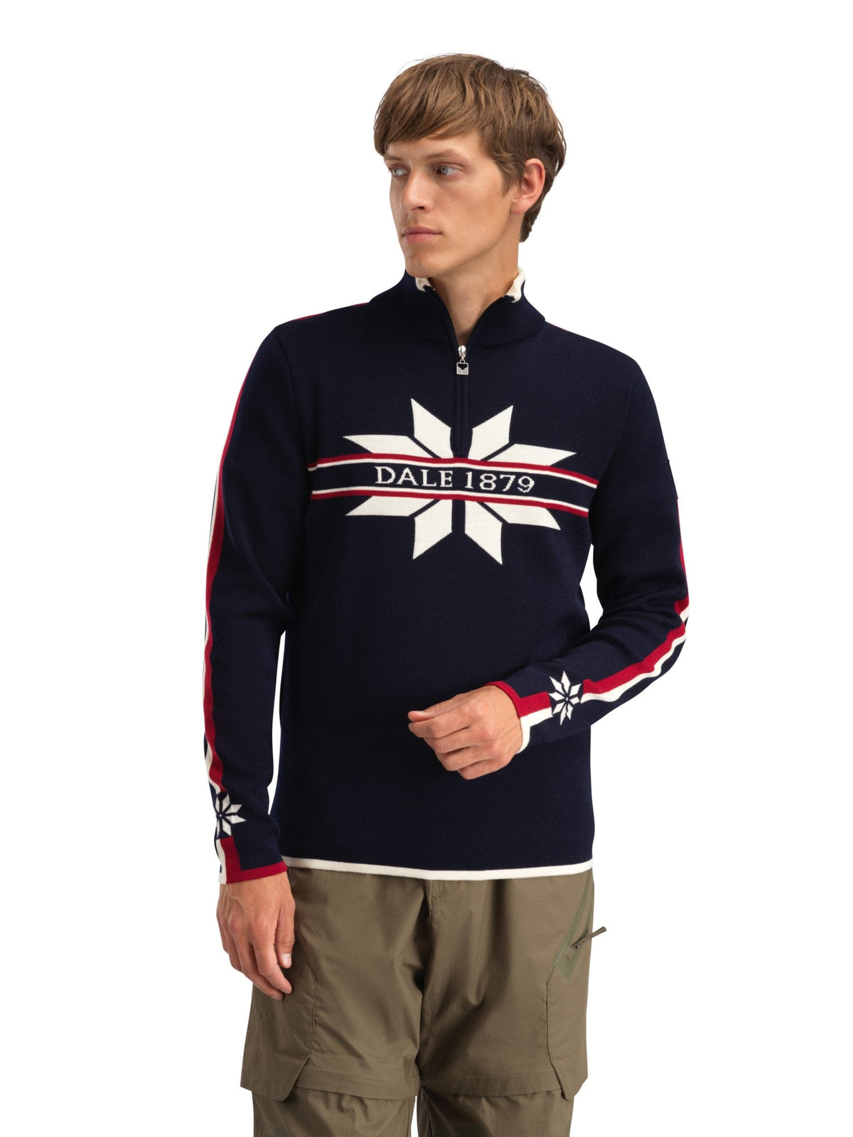 Dale Of Norway NÅLE Merino-Pullover Herren | Marine - Offwhite | Studio | DALE-96471-C00-00