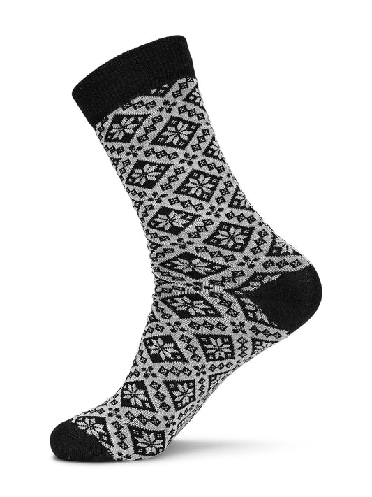 Dale Of Norway BJORØY SOCKS Nero Offwhite L - PeakStyle