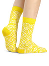 Calcetines Dale Of Norway BJORØY amarillos y blanco roto M - PeakStyle