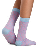 Chaussettes Dale Of Norway BJORØY bleu clair orchidée rose L - PeakStyle