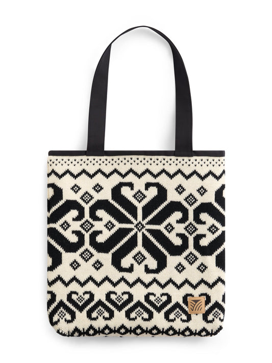 Dale Of Norway FALKEBERG TOTEBAG Bianco sporco Nero Taglia unica - PeakStyle