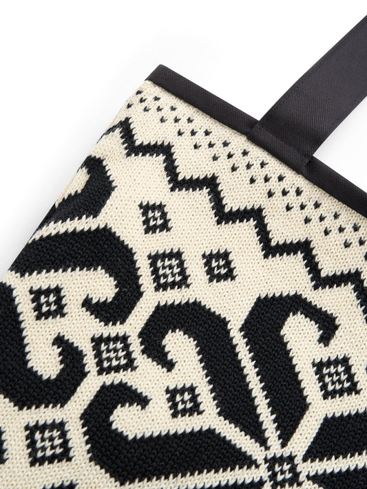 Dale Of Norway FALKEBERG TOTEBAG Bianco sporco Nero Taglia unica - PeakStyle