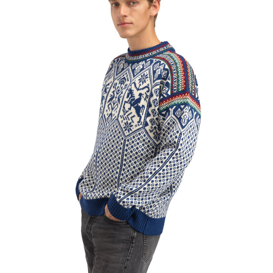 Dale Of Norway M 1994 MASC SWEATER Indigo Mustard Botttlegreen XXL - PeakStyle