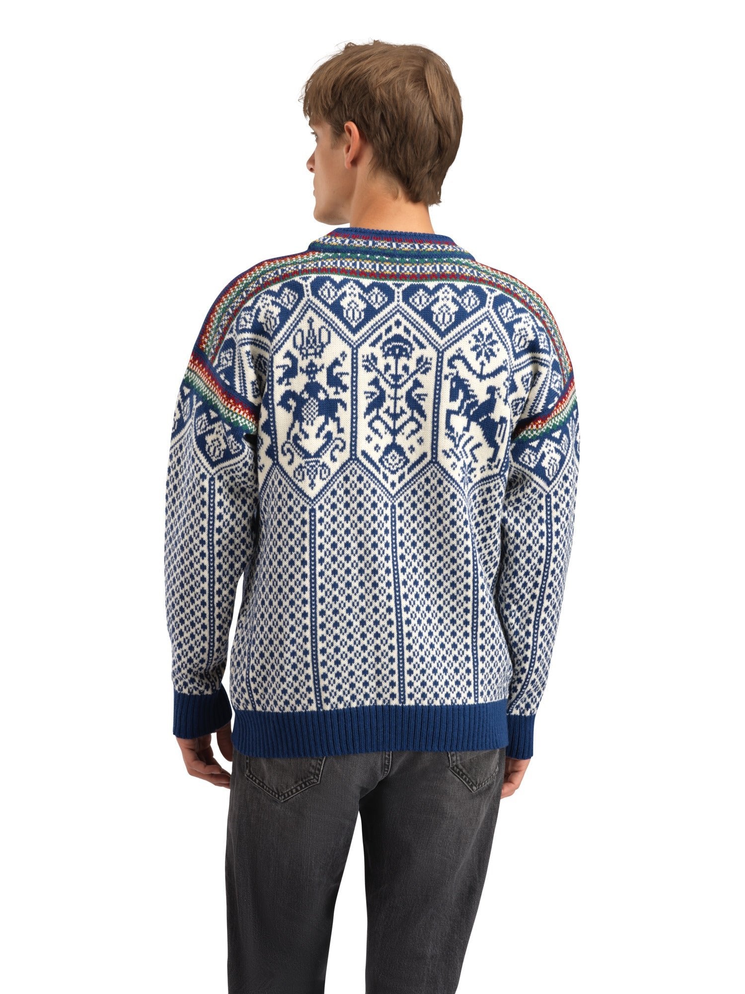 Dale Of Norway M 1994 MASC SWEATER Indigo Mustard Botttlegreen XXL - PeakStyle