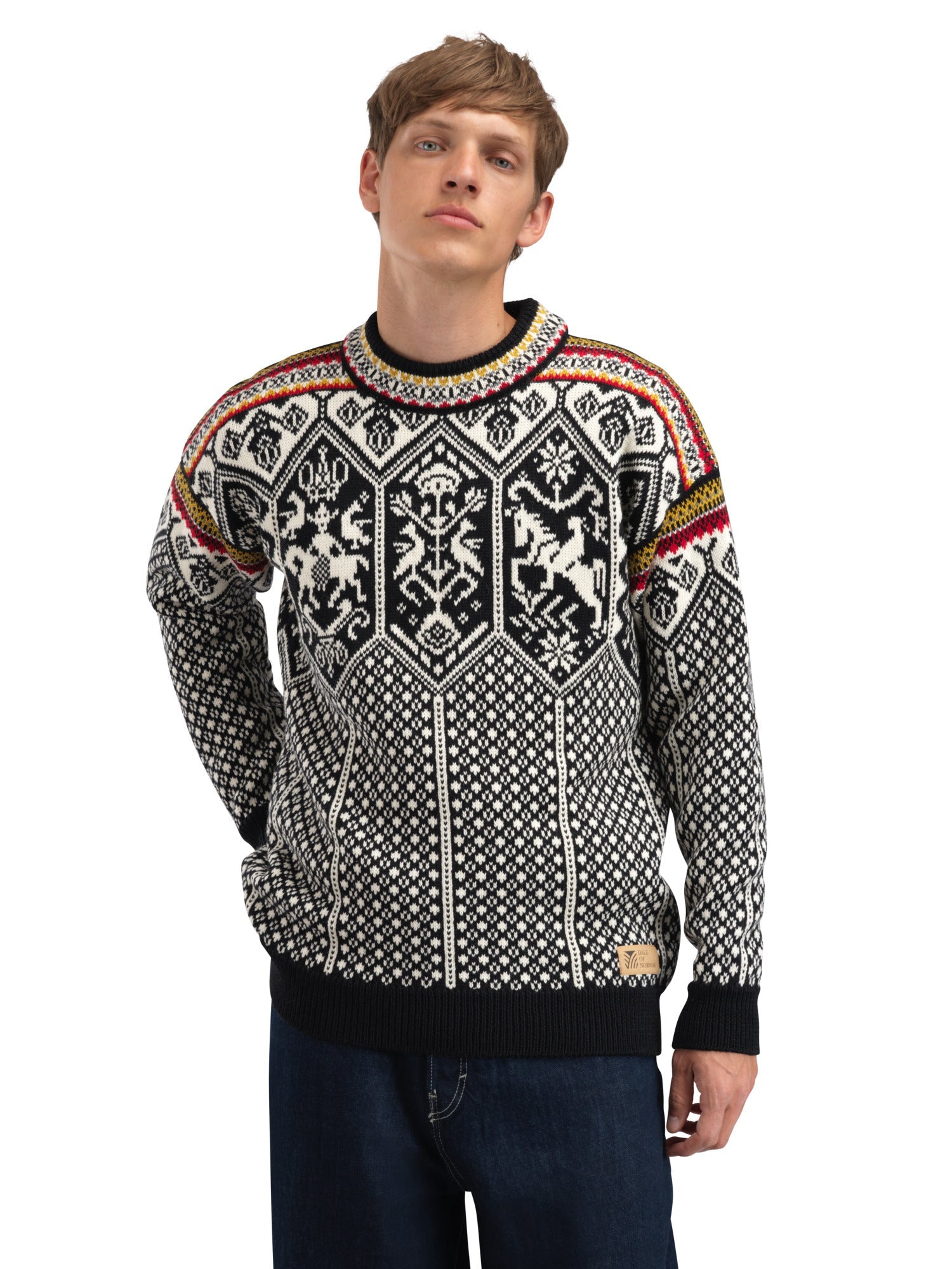 Dale Of Norway M 1994 MASC SWEATER Negro Mostaza Blanco roto S - PeakStyle