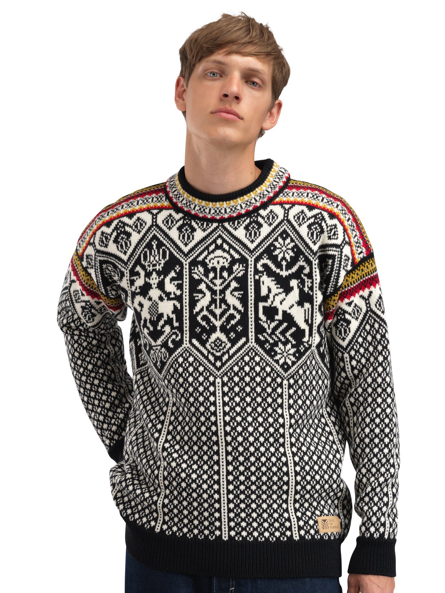 Dale Of Norway M 1994 MASC SWEATER Negro Mostaza Blanco roto S - PeakStyle