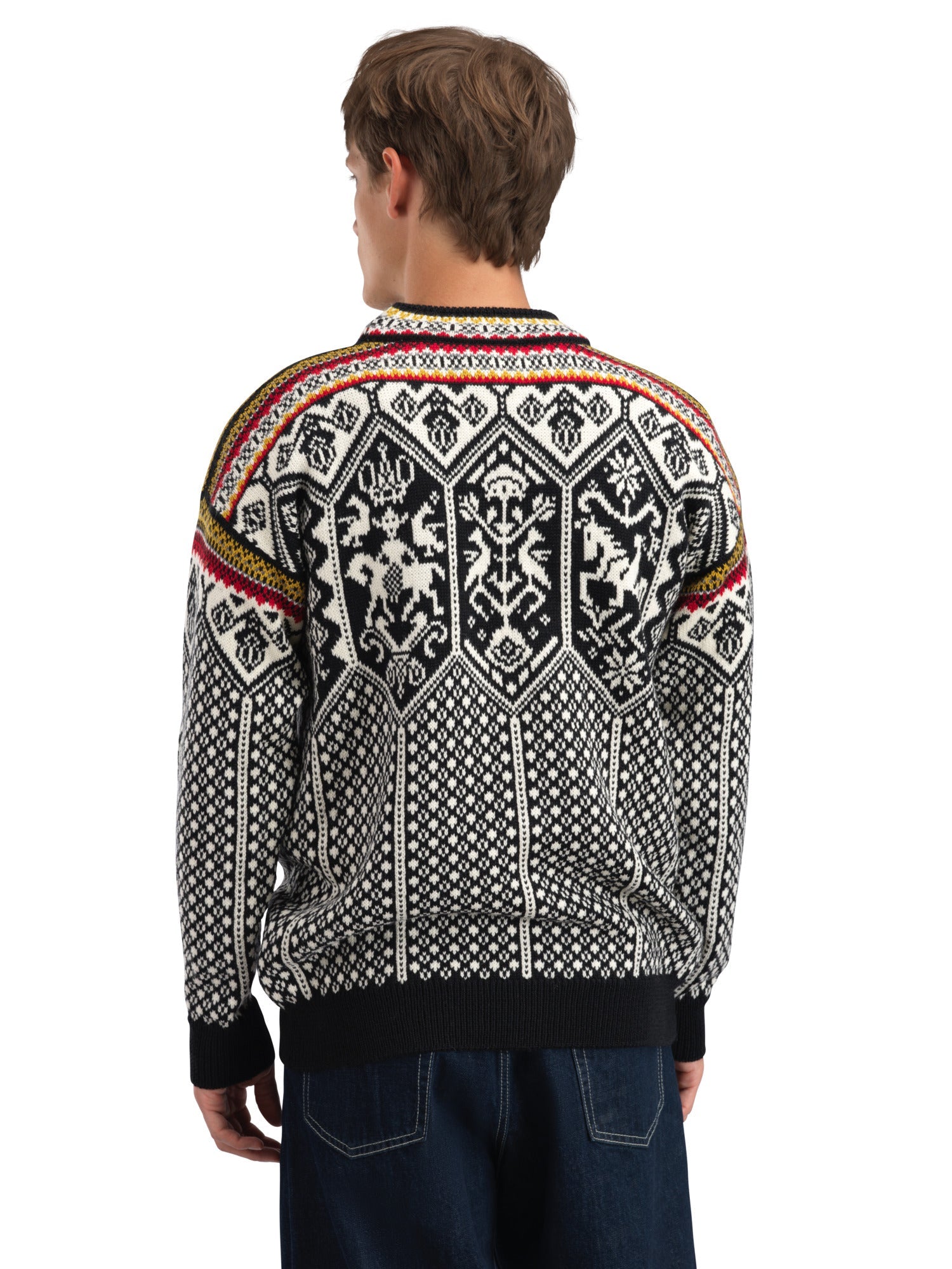 Dale Of Norway M 1994 MASC SWEATER Negro Mostaza Blanco roto S - PeakStyle