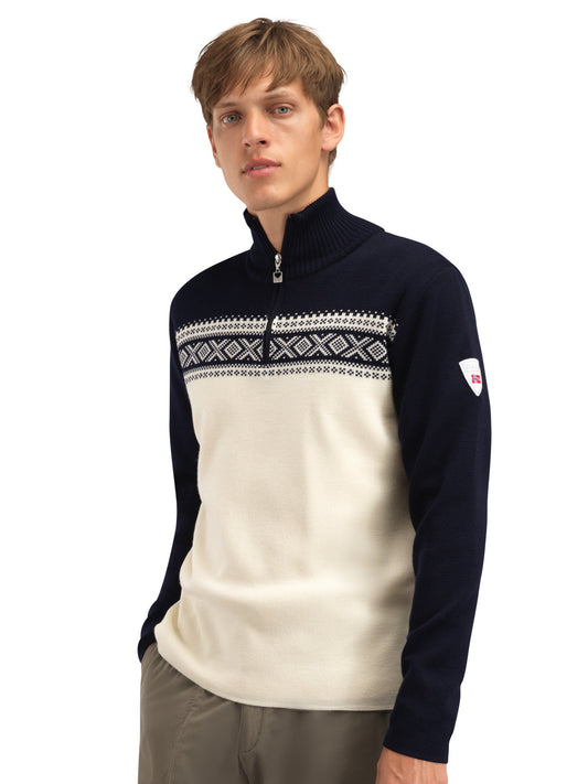 Dale Of Norway M DALESTØLEN MASC SWEATER Offwhite Navy 3XL - PeakStyle