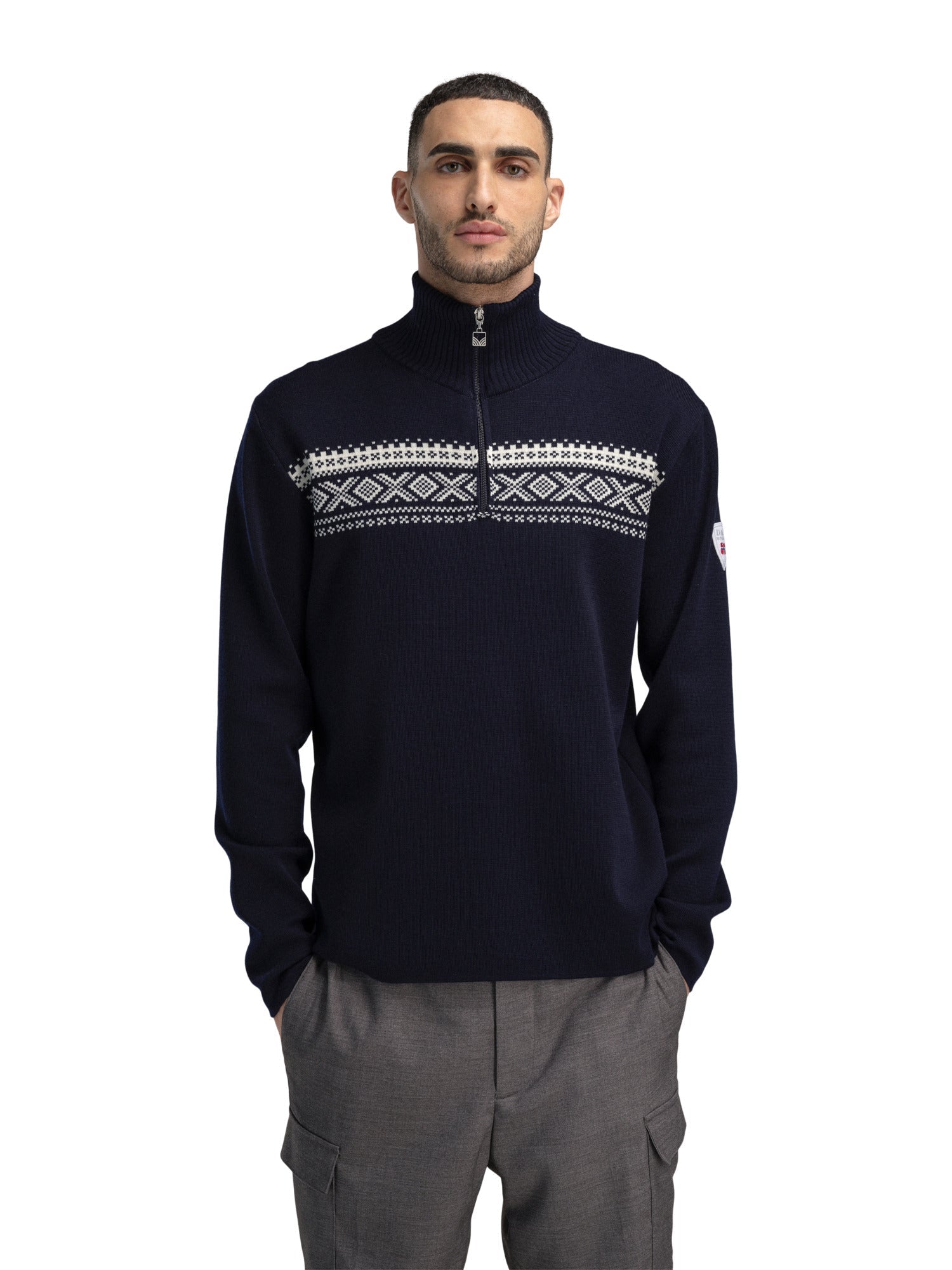 Dale Of Norway M DALESTØLEN MASC SWEATER Navy Off-white 3XL - PeakStyle