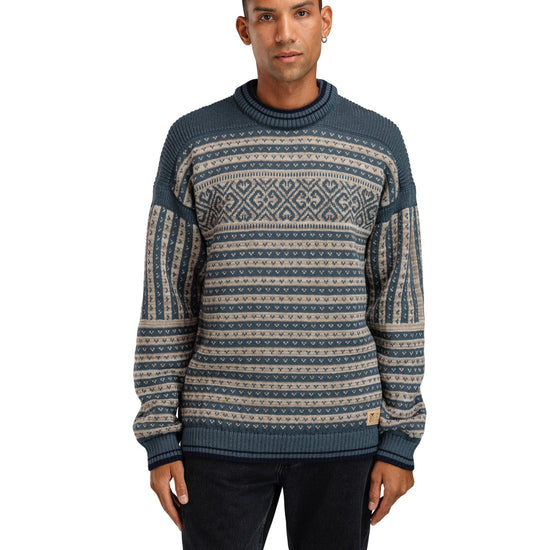 Dale Of Norway M RAMBERG MASC SWEATER Steel Navy Mountainstone Sand XXL - PeakStyle