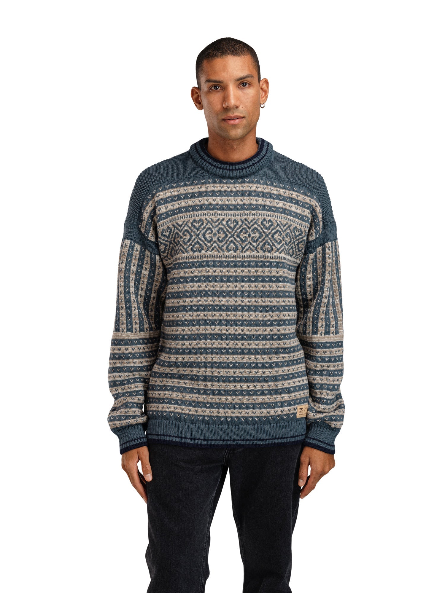 Dale Of Norway M RAMBERG MASC SWEATER Steel Navy Mountainstone Sand XXL - PeakStyle