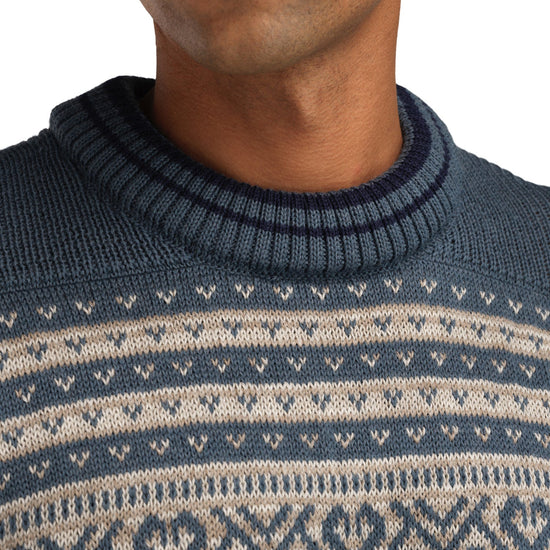Dale Of Norway M RAMBERG MASC SWEATER Steel Navy Mountainstone Sand XXL - PeakStyle