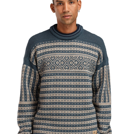 Dale Of Norway M RAMBERG MASC SWEATER Steel Navy Mountainstone Sand XXL - PeakStyle