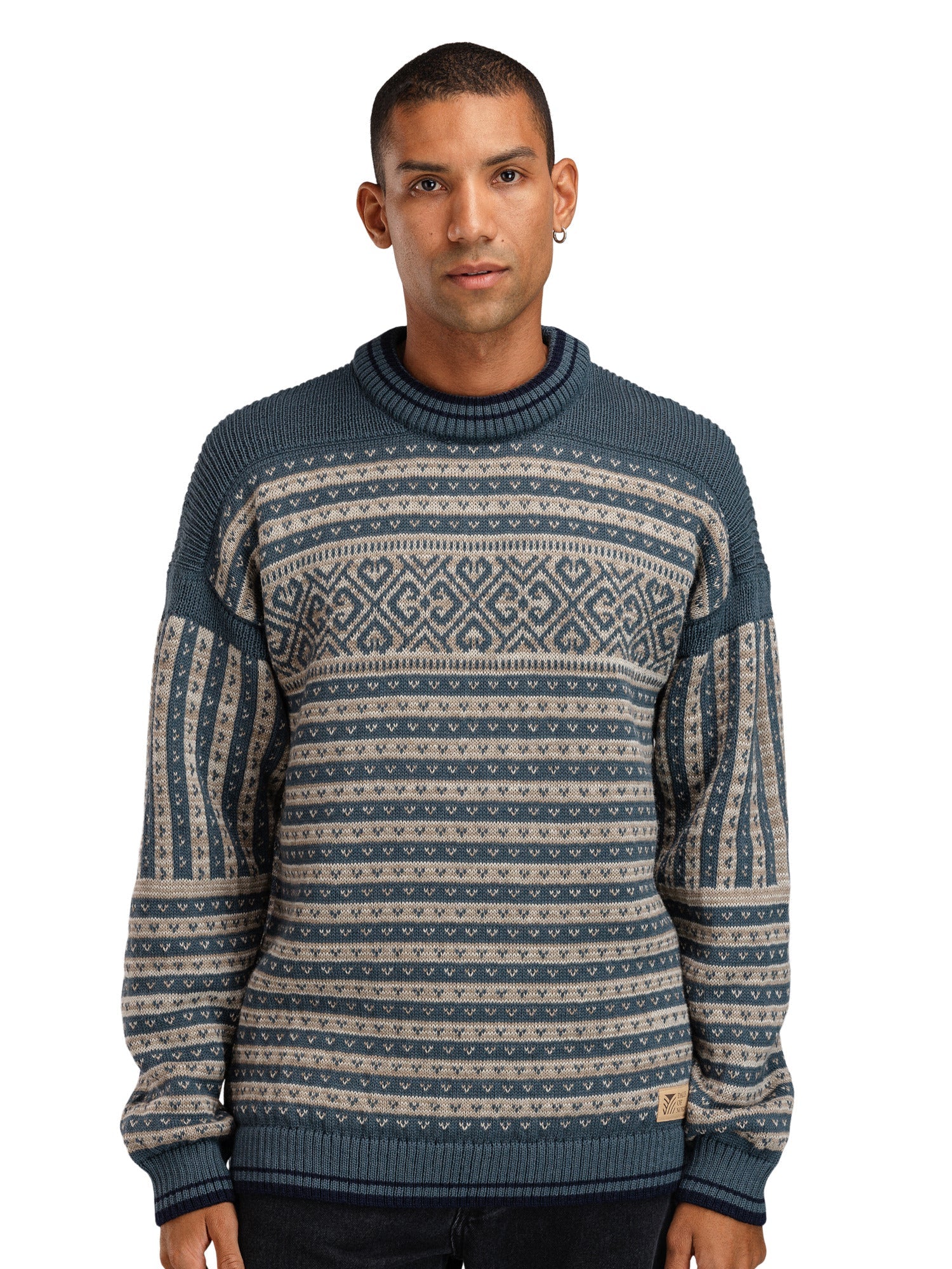 Dale Of Norway M RAMBERG MASC SWEATER Steel Navy Mountainstone Sand XXL - PeakStyle