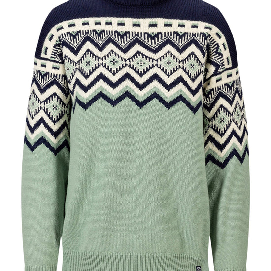 Dale Of Norway M RANDABERG MASC SWEATER Verde polvo Azul marino Blanco roto L - PeakStyle