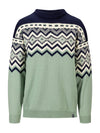 Dale Of Norway M RANDABERG MASC SWEATER Verde polvo Azul marino Blanco roto L - PeakStyle
