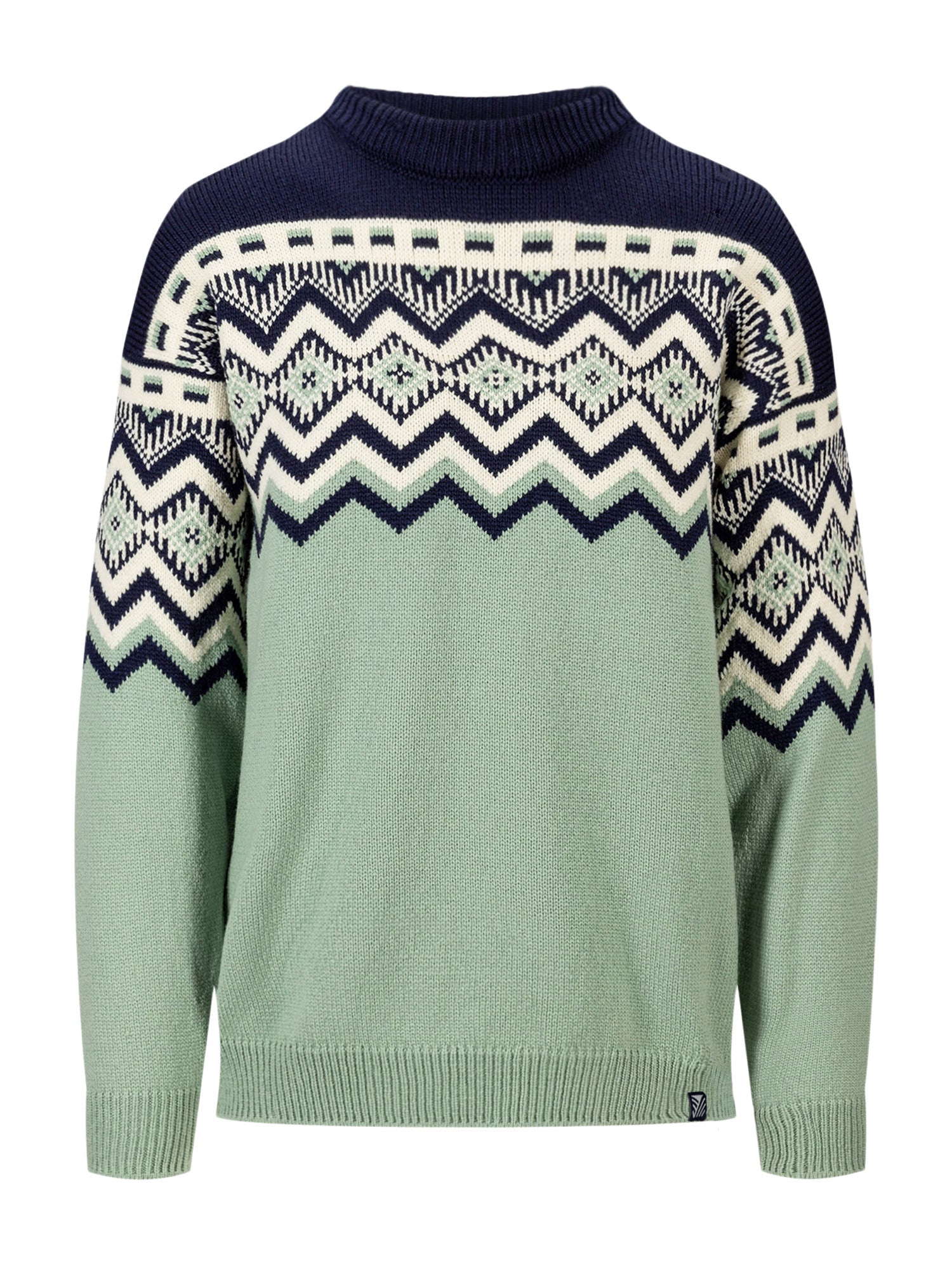 Dale Of Norway M RANDABERG MASC SWEATER Verde polvo Azul marino Blanco roto L - PeakStyle