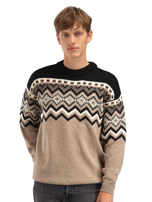 Dale Of Norway M RANDABERG MASC SWEATER Marron Noir Blanc cassé XXL - PeakStyle