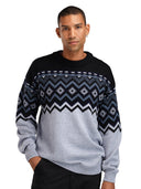 Dale Of Norway M RANDABERG MASC SWEATER Light Blue Mel. Black Steel XXL - PeakStyle
