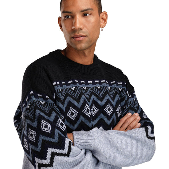 Dale Of Norway M RANDABERG MASC SWEATER Azul claro Mel. Negro acero XXL - PeakStyle