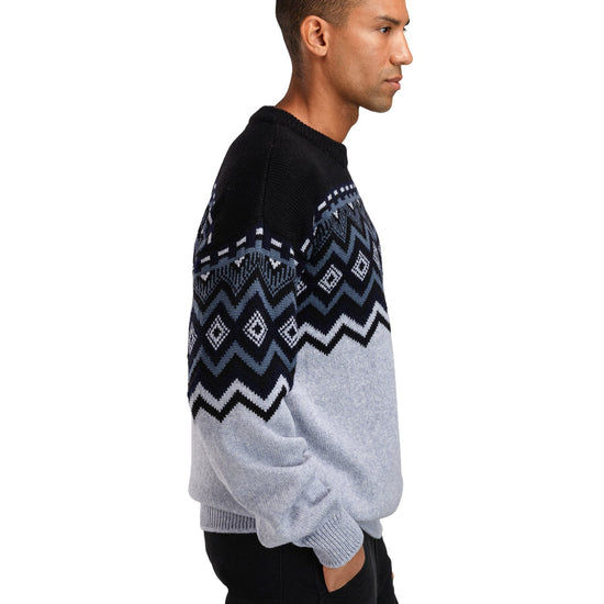 Dale Of Norway M RANDABERG MASC SWEATER Azul claro Mel. Negro acero XXL - PeakStyle