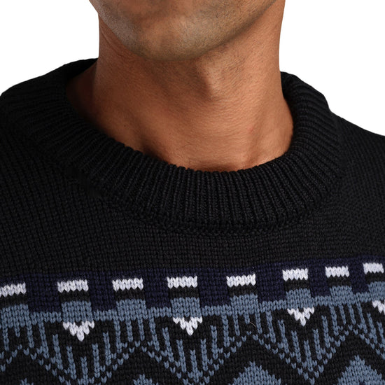 Dale Of Norway M RANDABERG MASC SWEATER Azul claro Mel. Negro acero XXL - PeakStyle