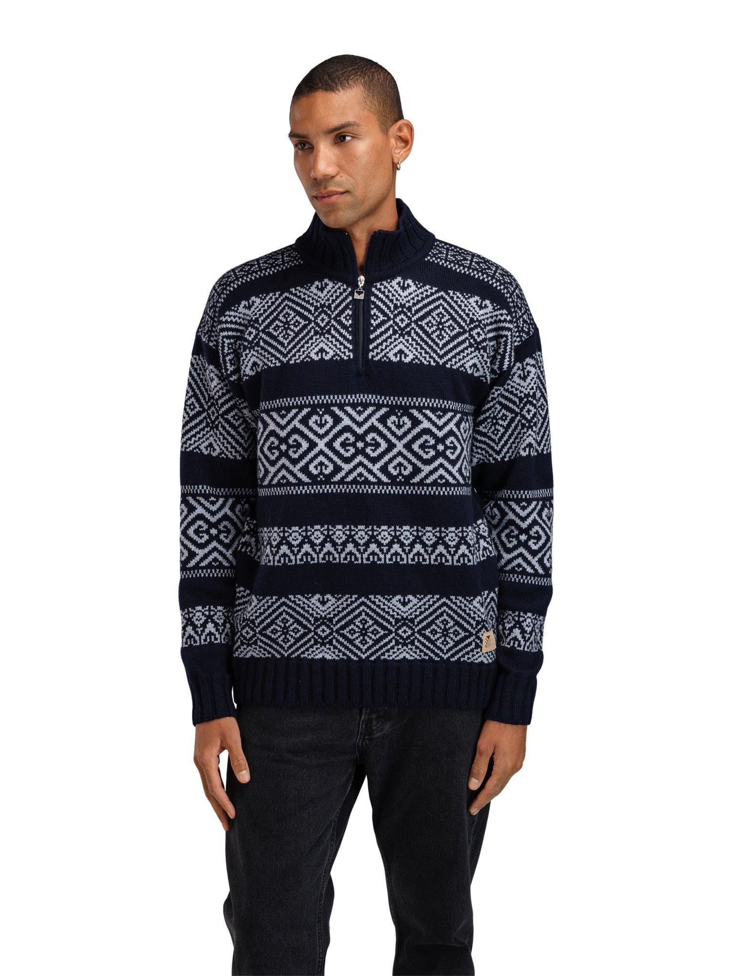 Dale Of Norway M RASLETIND MASC SWEATER Bleu marine  Bleu clair mélangé XXL - PeakStyle